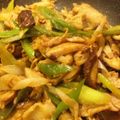 fmfmfm's cooksnap of when they made 豚肉と葱と椎茸の焼肉のタレ生姜コチュ炒め.