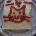 kuishinboF's cooksnap of when they made にゃんこ☆トースト o(≧▽≦)o.