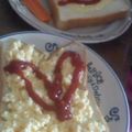 kuishinboF's cooksnap of when they made ☆スクランブルエッグ☆トースト.