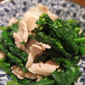 SYNDY's cooksnap of when they made **菜の花と豚肉の炒め物**.