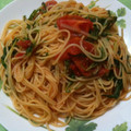 ゑびす's cooksnap of when they made あるもので簡単パスタ（トマトと水菜）.