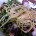 papico1010's cooksnap of when they made たことほうれん草の梅マヨパスタ.