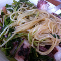 papico1010's cooksnap of when they made たことほうれん草の梅マヨパスタ.