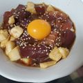 hozunyam's cooksnap of when they made 自家製ピリ辛ダレで★マグロと長芋のユッケ.