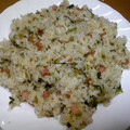 LIONはーと731's cooksnap of when they made ＊野沢菜とジャコの洋風おこわ＊.