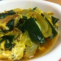 あかりん☆☆'s cooksnap of when they made 葉玉ねぎと豚肉の卵とじ煮.
