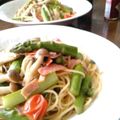 TATOCO's cooksnap of when they made アスパラときのこのパスタ.