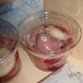 REDREX's cooksnap of when they made 苺の白玉　 苺果汁100％.