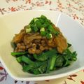 バカリャウ's cooksnap of when they made ニラえのき納豆.