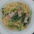 ユチャン's cooksnap of when they made 簡単･楽々☆ほうれん草とベーコンのパスタ.