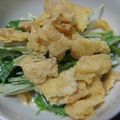 ぽんつ♪'s cooksnap of when they made 水菜と油揚げのマヨポン酢サラダ.