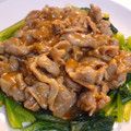 二葉一葉's cooksnap of when they made ありそうでなかった小松菜の豚肉あんかけ♪.