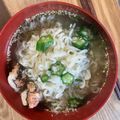 ☆あさ's cooksnap of when they made 冷やしサッポロ一番　サラダチキンのせ.