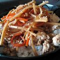 そらこ.'s cooksnap of when they made Don！きんぴらと鶏そぼろ丼.