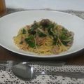 ムーちゃん☆★'s cooksnap of when they made ベーコンとほうれん草の和風パスタ.