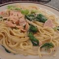 kimitarou☆'s cooksnap of when they made ➏スモークサーモンとレタスのパスタ➏.