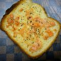白いカピバラ's cooksnap of when they made 鮭・マヨ♪トースト.