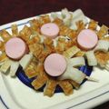 gonnanmama's cooksnap of when they made 竹輪とソーセージでお花～❀.