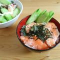 Nekozame's cooksnap of when they made 簡単♪やみつき☆炙りサーモン丼☆.