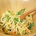 Fire-King's cooksnap of when they made 水菜のマカロニサラダ♪.