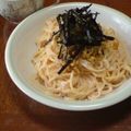 にょちこ's cooksnap of when they made めんたいクリームパスタonくるみ納豆♪.