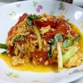 zakkiiM's cooksnap of when they made トマト＆ニラの卵とじ.