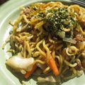 brinquedo's cooksnap of when they made 牛ひき肉で「ソース焼きそば」♪.
