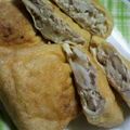 kisaragicats's cooksnap of when they made オニオンツナマヨの巾着♪.