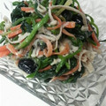 kimimaruo's cooksnap of when they made えのきでかさ増し☆青菜と黒豆のごま和え.