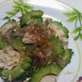 あすたーー's cooksnap of when they made ゴーヤとささみの梅おろし和え.