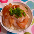 cheesedog's cooksnap of when they made 柚子胡椒風味のヒラメのエンガワ丼.
