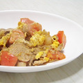 やまうさ's cooksnap of when they made 豚肉のトマたま炒め.