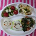 るらちゃん's cooksnap of when they made 我が家のキャラ弁№7顔文字おにぎり♪.