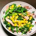 珠紗85's cooksnap of when they made ほうれん草のバターコーン炒め.