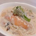めここᒼᑋªⁿ✿'s cooksnap of when they made ワンパン！簡単！サーモンクリーム煮.