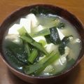 サーフブレイド's cooksnap of when they made かんたん味噌汁（小松菜、絹ごし豆腐）.