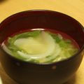 kikikko's cooksnap of when they made 春色～レタス新玉味噌汁.