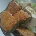 南千秋's cooksnap of when they made ＊ささみdeピーマン肉詰め照り照り焼き＊.