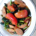 Linlyn's cooksnap of when they made ウインナーとほうれん草のとまと炒め.