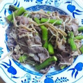 ごーごーゆきんこ's cooksnap of when they made 牛肉とｱｽﾊﾟﾗのｵｲｽﾀｰｿｰｽ炒め.