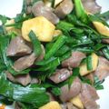myukitty's cooksnap of when they made マコモタケと砂肝のニラ炒め.