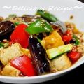 1646's cooksnap of when they made カラフル夏野菜と厚揚げの麻婆風ピリ辛炒め.