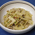 chizu-k's cooksnap of when they made 筍のきんぴら　山椒風味.