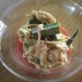 chiebanna's cooksnap of when they made オクラしめじの練りゴマ和え～！.