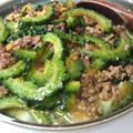 CoffeeCoco's cooksnap of when they made ゴーヤ 甘辛豚そぼろ炒め.