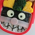 missmacky2000's cooksnap of when they made キャラ弁☆バイキンマン のり弁簡単♪.