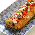 rino122's cooksnap of when they made ◆ふっくらとんぺい焼き～トマトのせ◆.