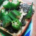 ★ひいらぎ★'s cooksnap of when they made お星様☆オクラと海苔のトースト.