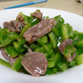 gundogs's cooksnap of when they made 砂肝とピーマンの和え物.