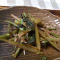 ohkeiko's cooksnap of when they made 葉や枝も使った山ウドのキンピラ.